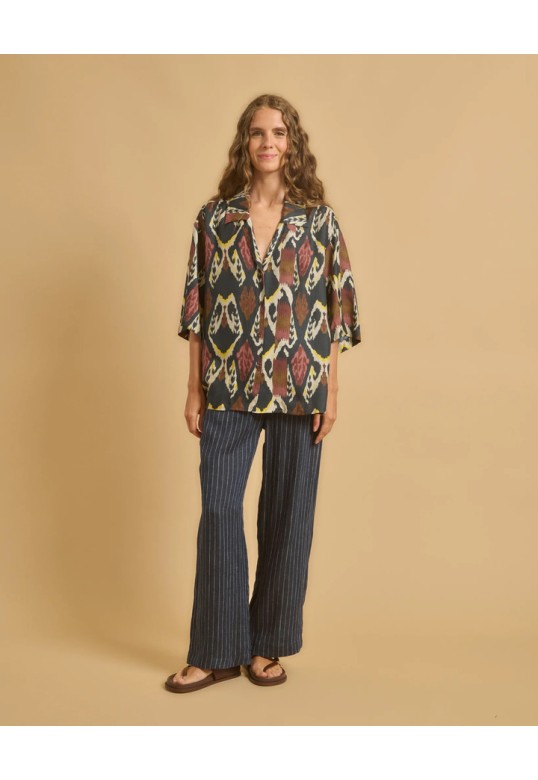 CATANA SHIRT NAVY PLUM FOG