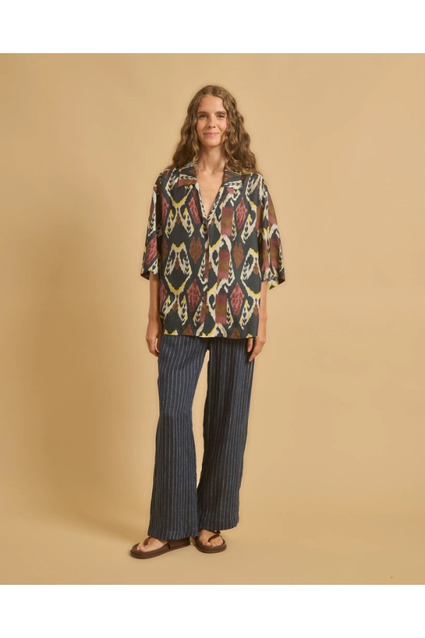 CATANA SHIRT NAVY PLUM FOG