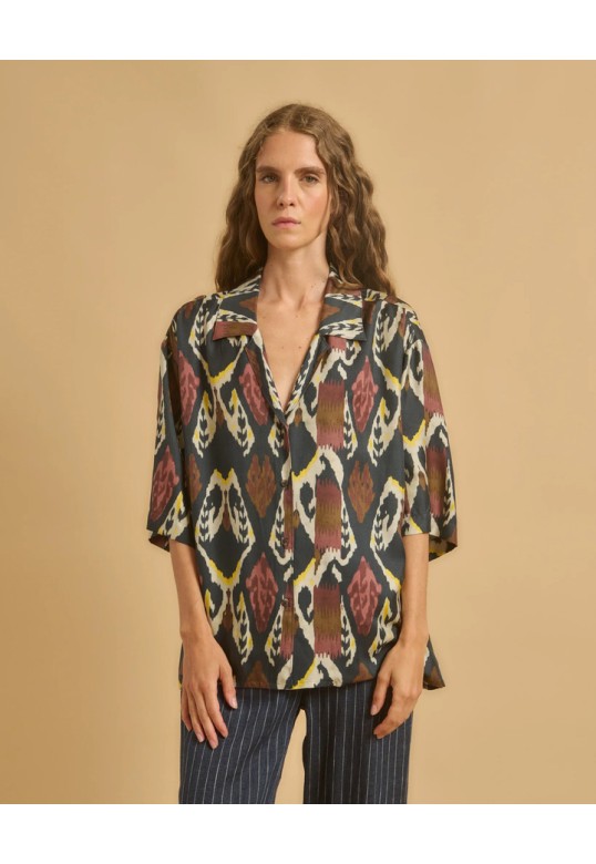 CATANA SHIRT NAVY PLUM FOG
