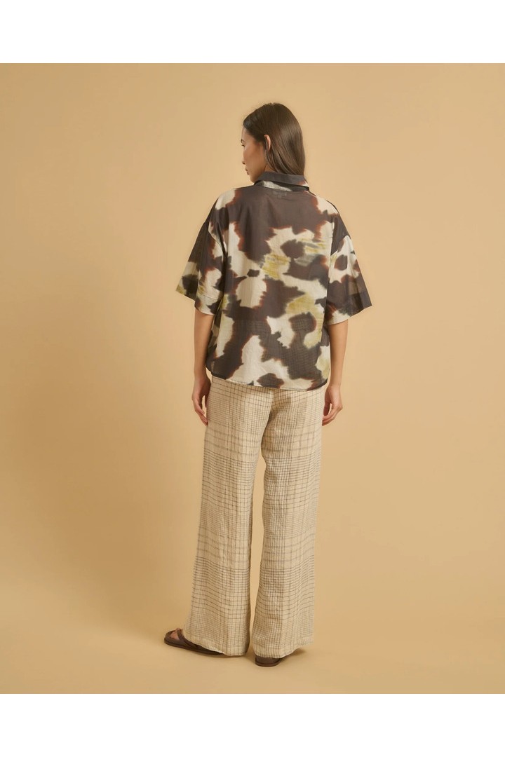 TIFANA TOP BLACK EARTH ECRU