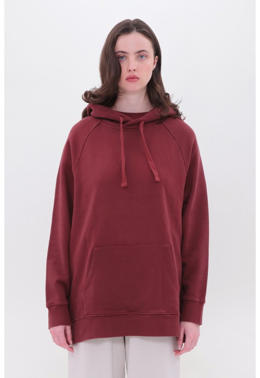 OVERSIZED RAGLAN HOODIE CHERRY
