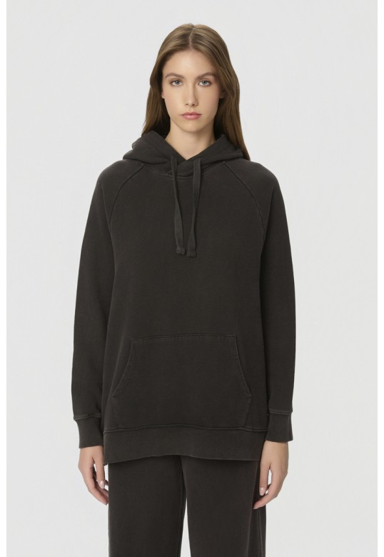 OVERSIZED RAGLAN HOODIE VINTAGE BLACK