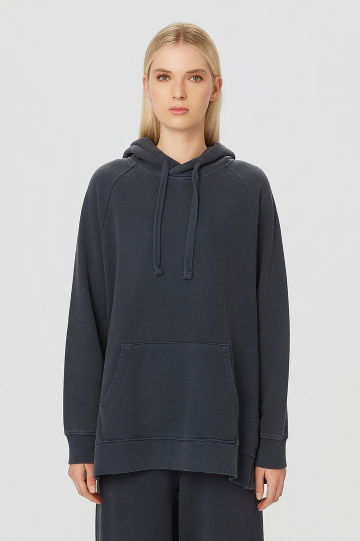 OVERSIZED RAGLAN HOODIE VINTAGE BLUE