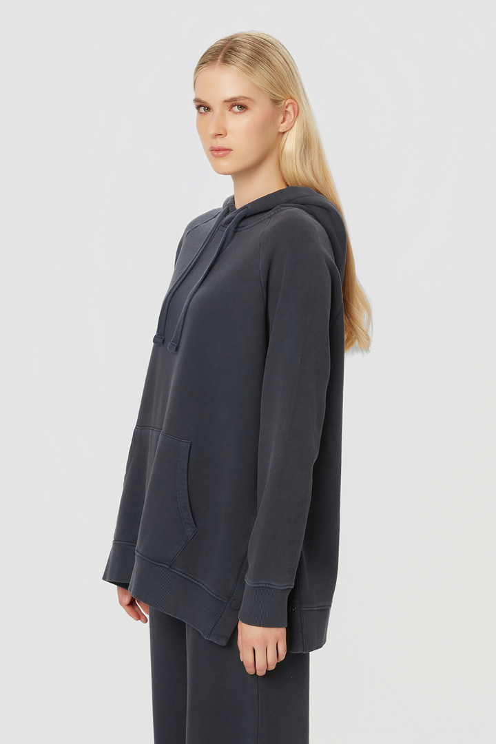 OVERSIZED RAGLAN HOODIE VINTAGE BLUE