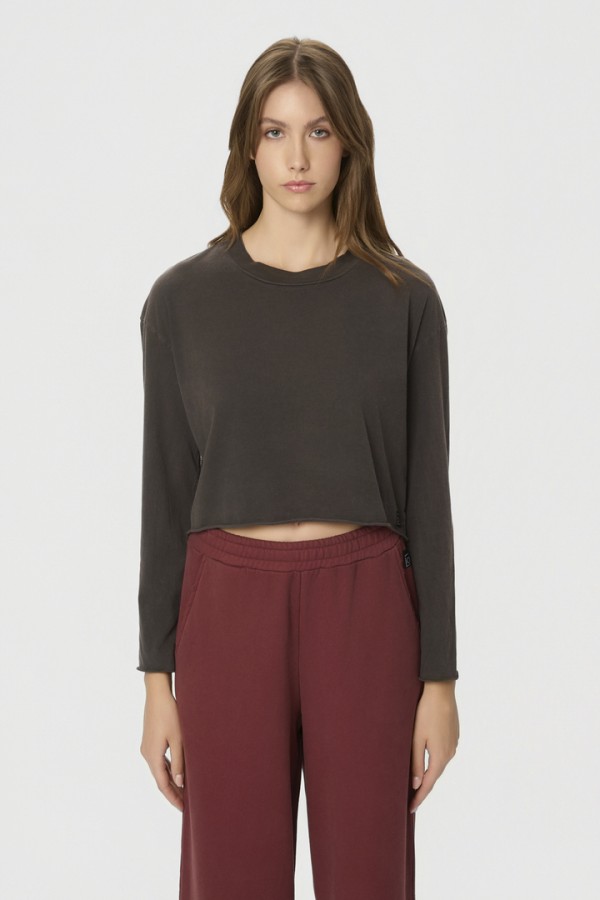 Boxy Longsleeve Top Vintage Black