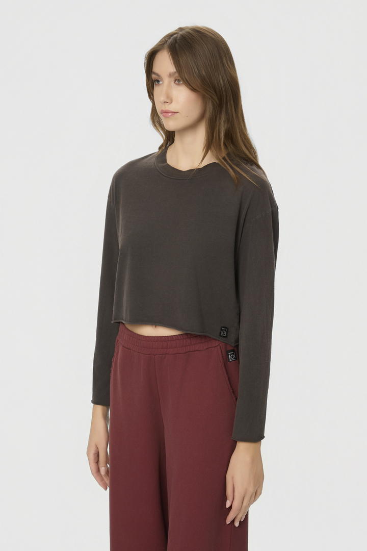 Boxy Longsleeve Top Vintage Black