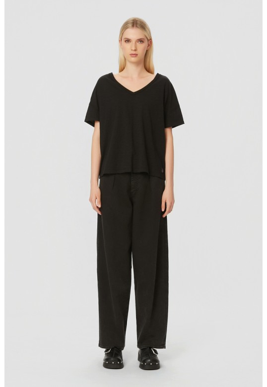 BAGGY STRAIGHT PANTS VINTAGE BLACK
