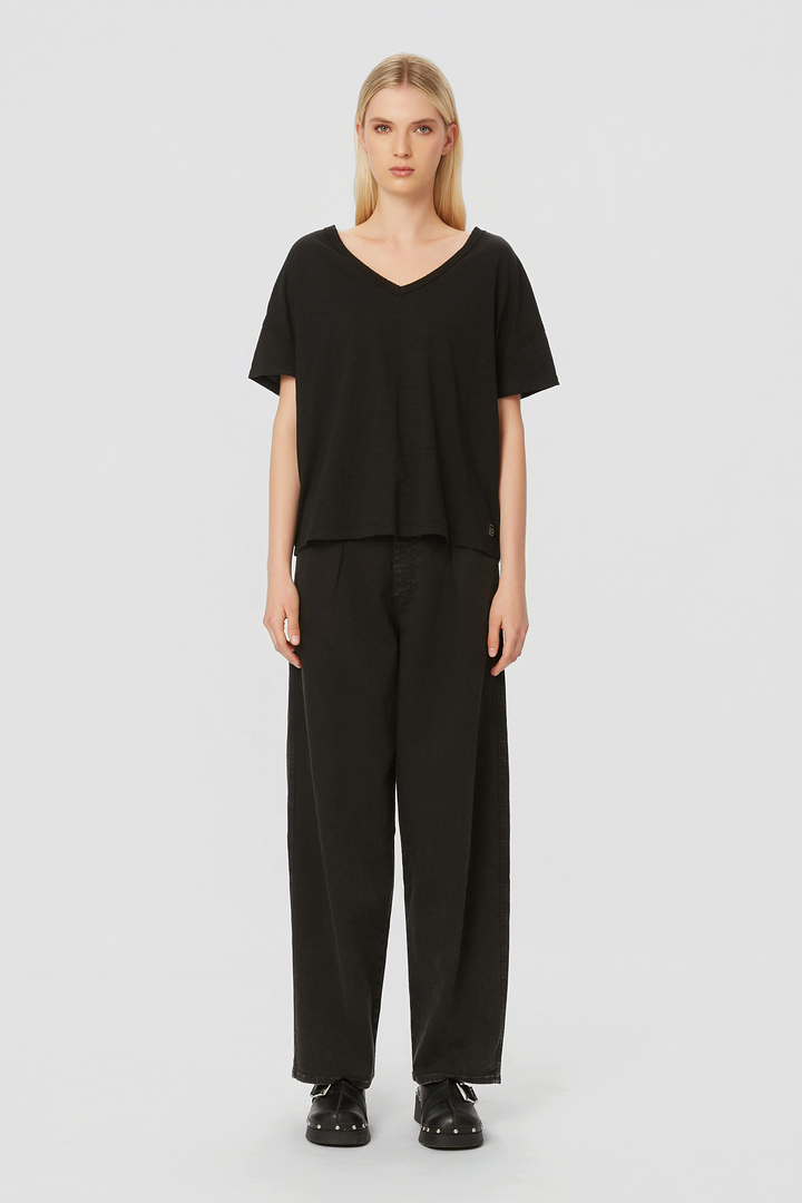 BAGGY STRAIGHT PANTS VINTAGE BLACK