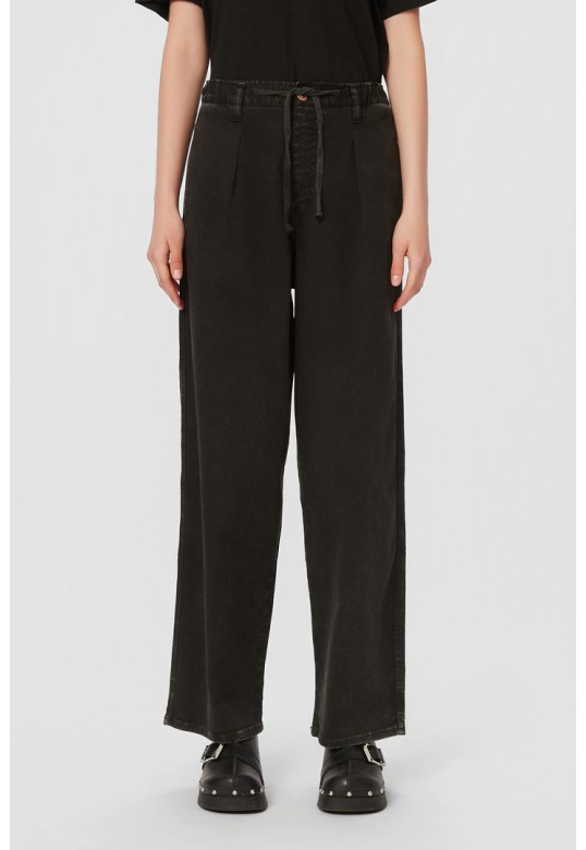 BAGGY STRAIGHT PANTS VINTAGE BLACK