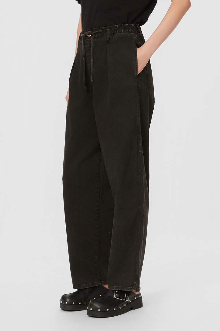 BAGGY STRAIGHT PANTS VINTAGE BLACK