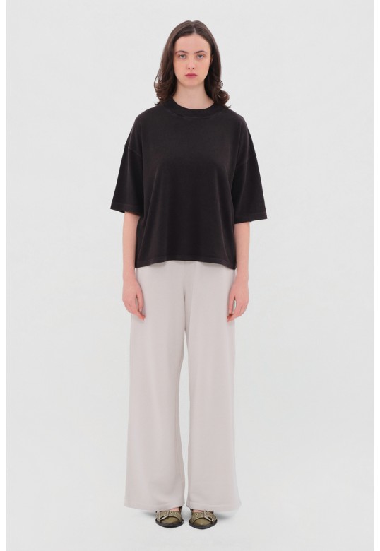 Oversized Mock-Neck T-Shirt