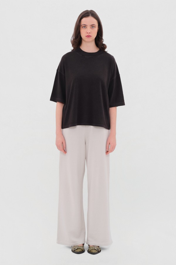 Oversized Mock-Neck T-Shirt