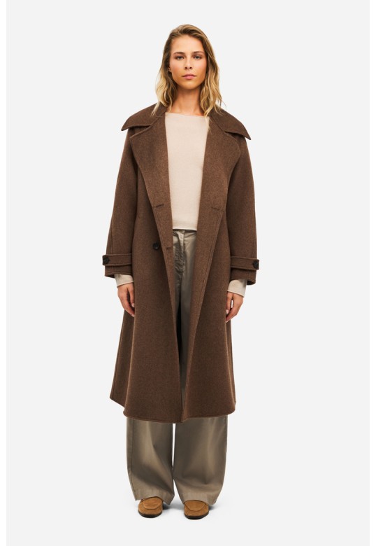 Women's Double-Breasted Long Coat
