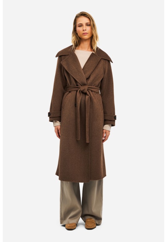Women's Double-Breasted Long Coat