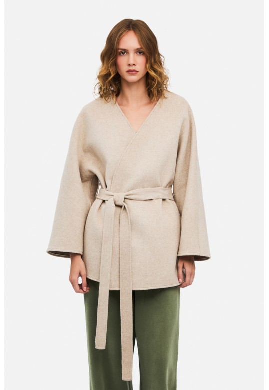 Women's Kimono Robe Coat Beige