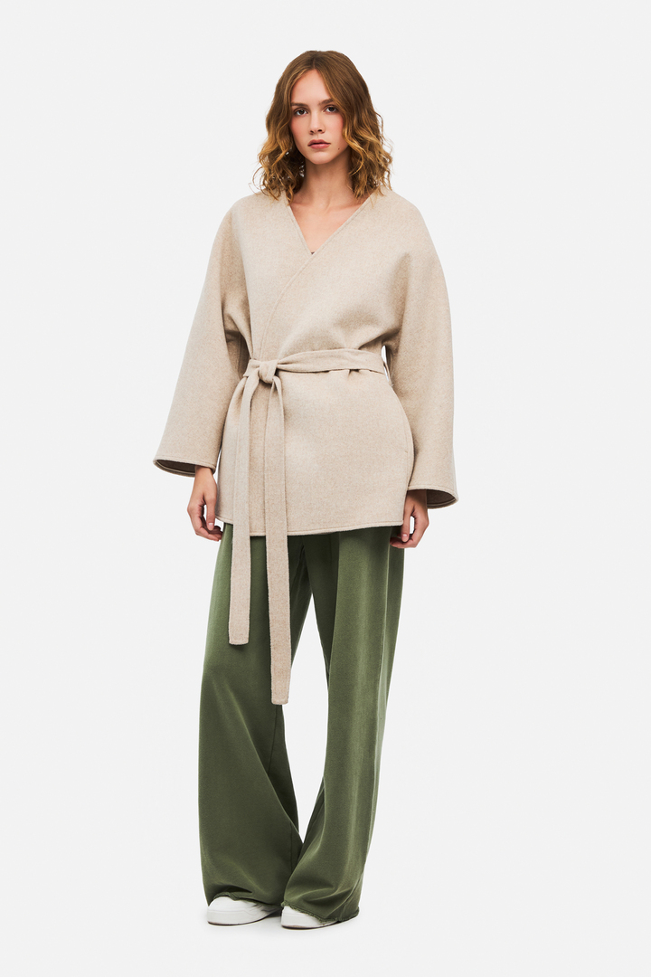 Women's Kimono Robe Coat Beige