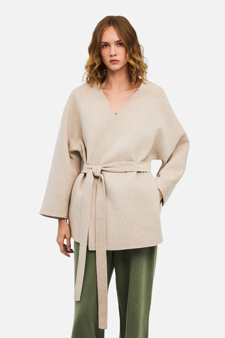 Women's Kimono Robe Coat Beige