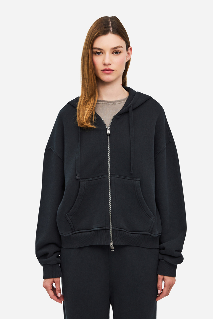 Heavy Duty Fleece Full Zip VINTAGE BLACK