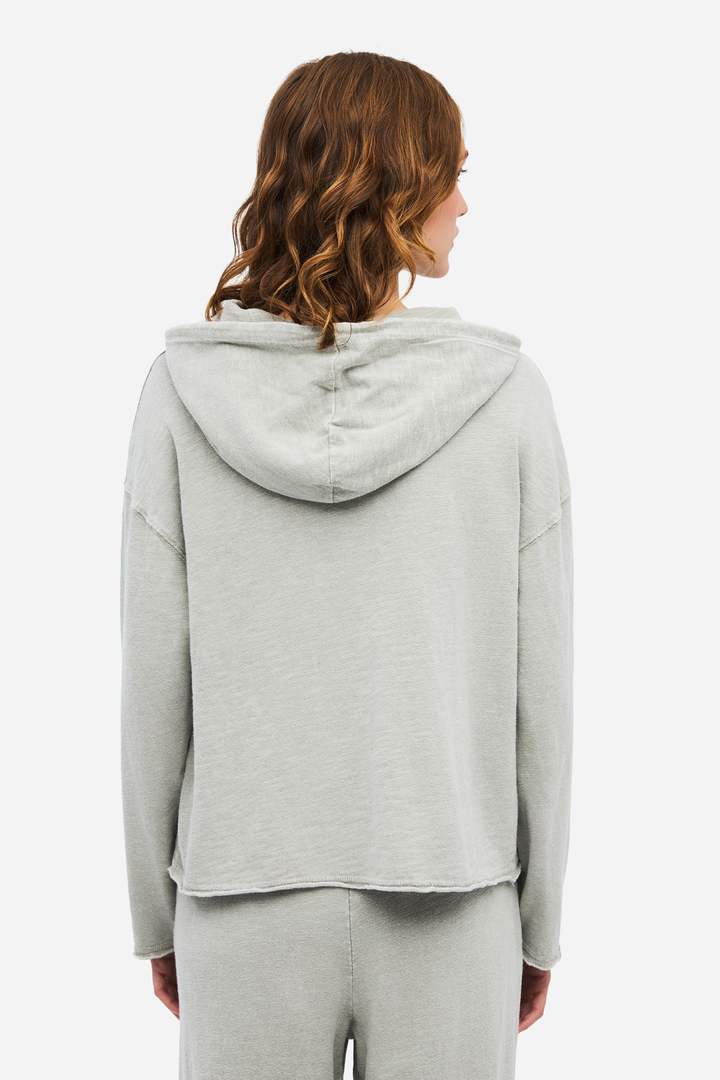 Women's Hooded Sweatshirt with Pocket VINTAGE GREIGE