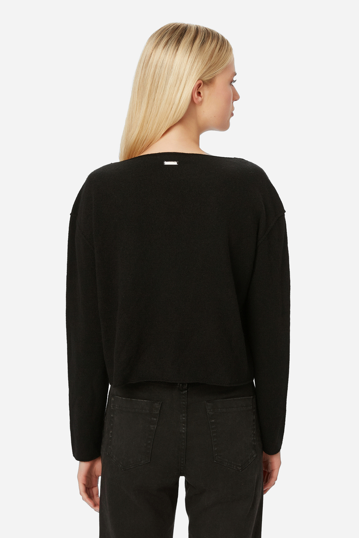 Cashmere Cropped Sweater Black