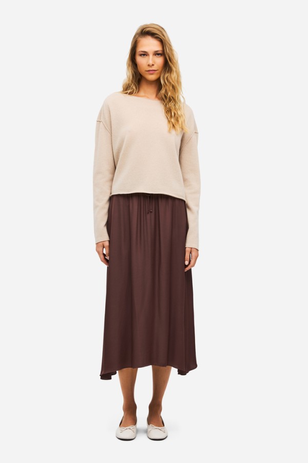 Cashmere Cropped Sweater Rock