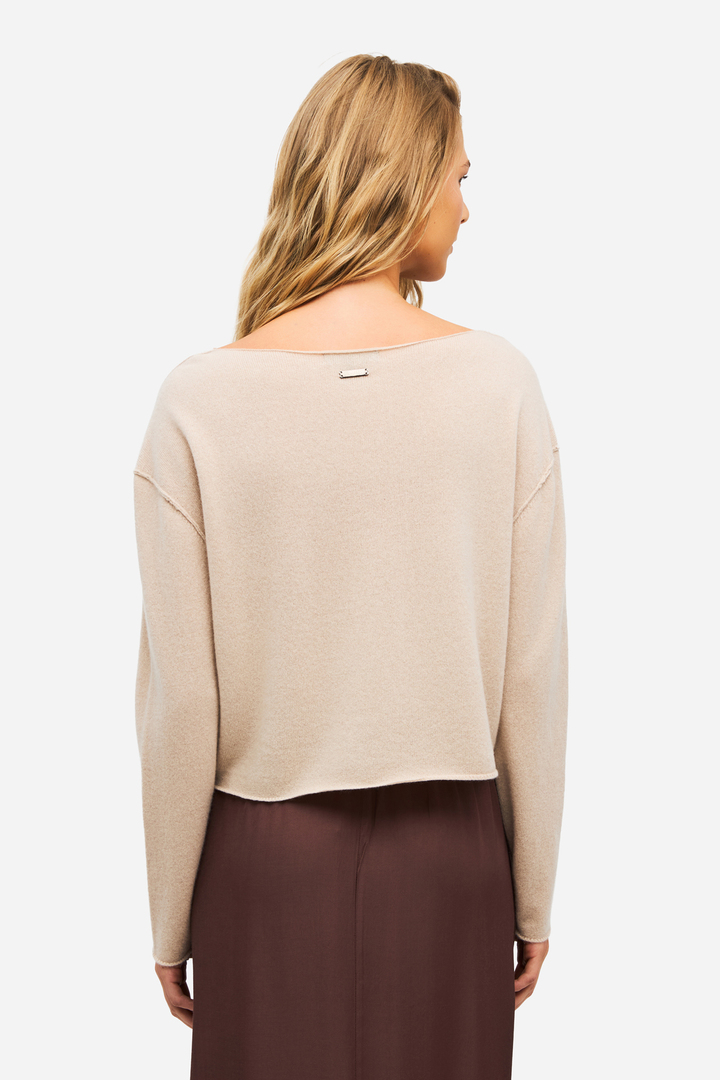 Cashmere Cropped Sweater Rock