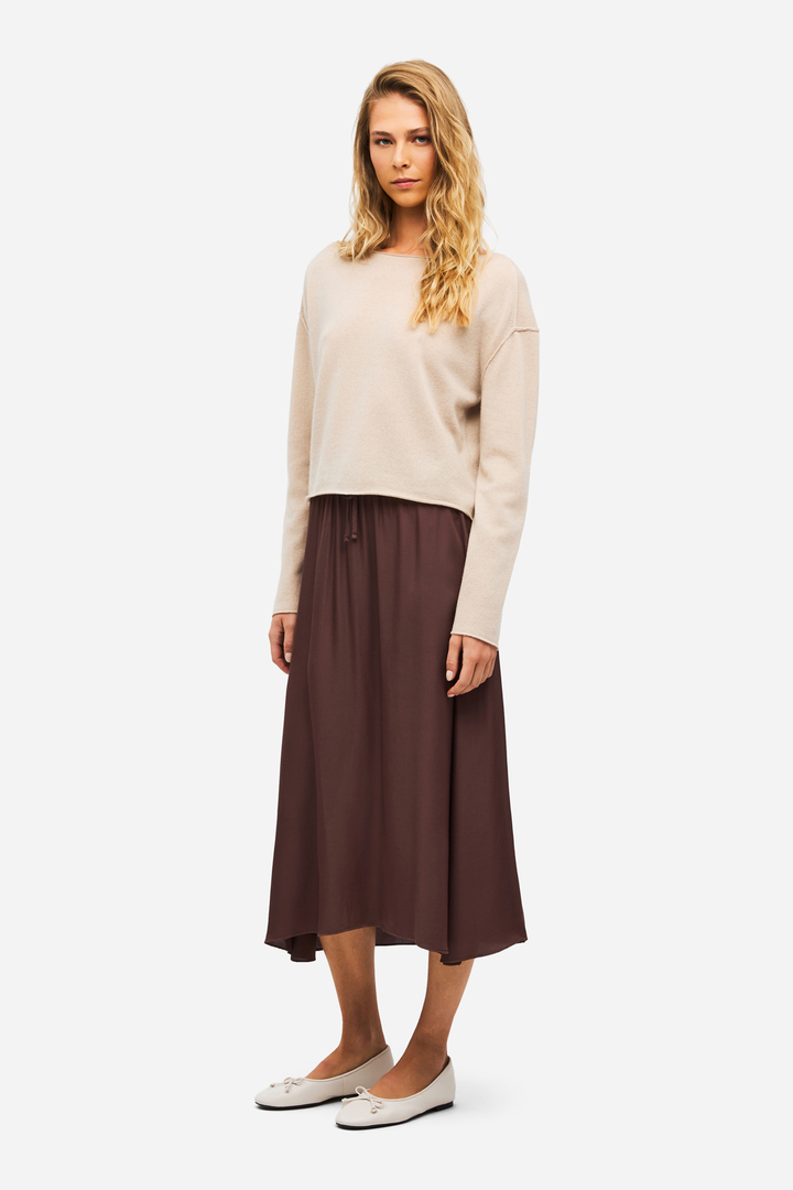 Cashmere Cropped Sweater Rock