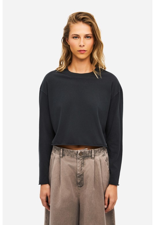 Boxy Longsleeve Top VINTAGE BLACK