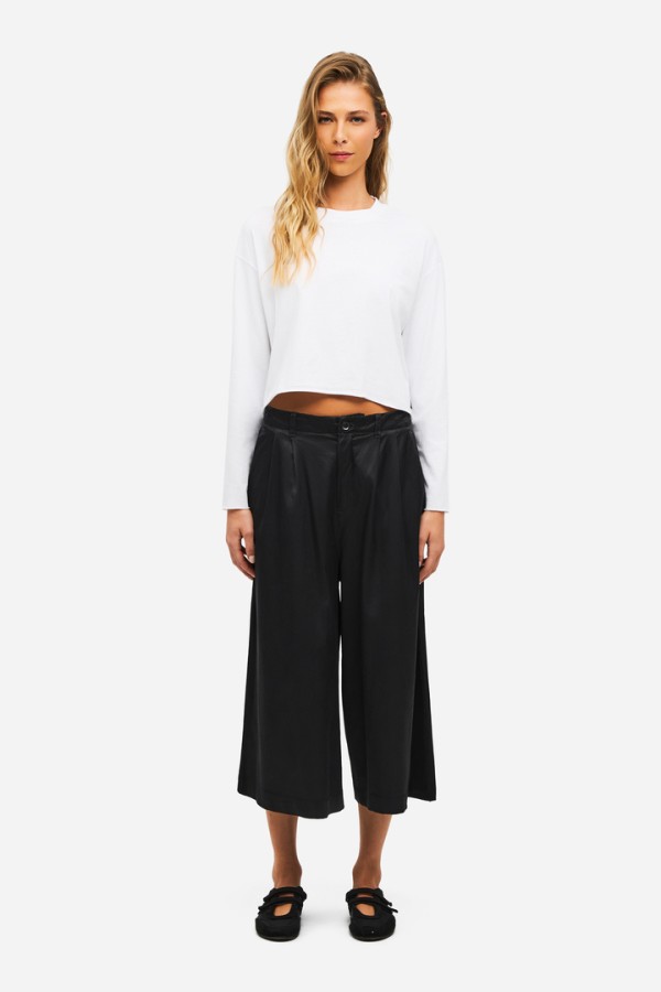 Boxy Longsleeve Top WHITE