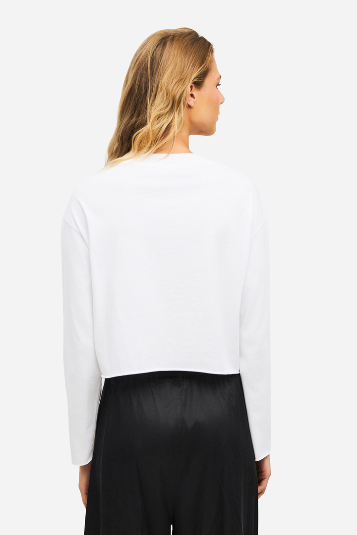 Boxy Longsleeve Top WHITE