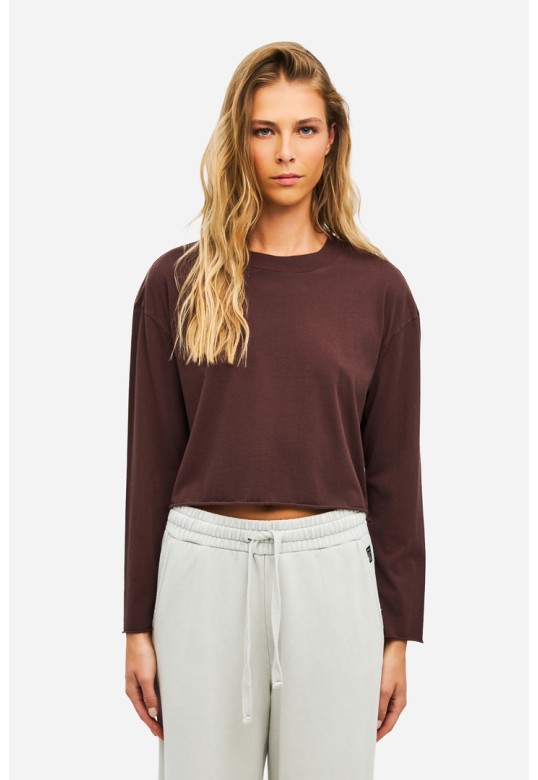 Boxy Longsleeve Top COCOA