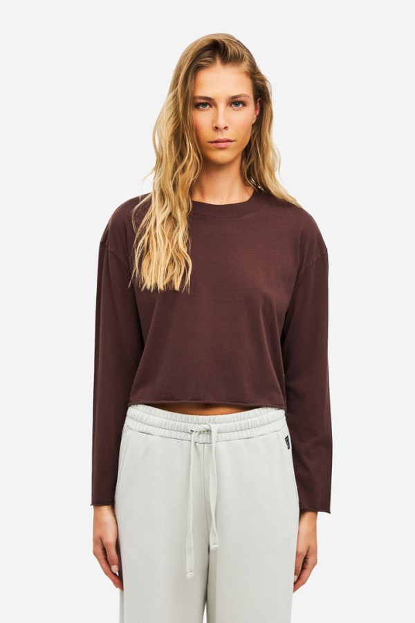Boxy Longsleeve Top COCOA