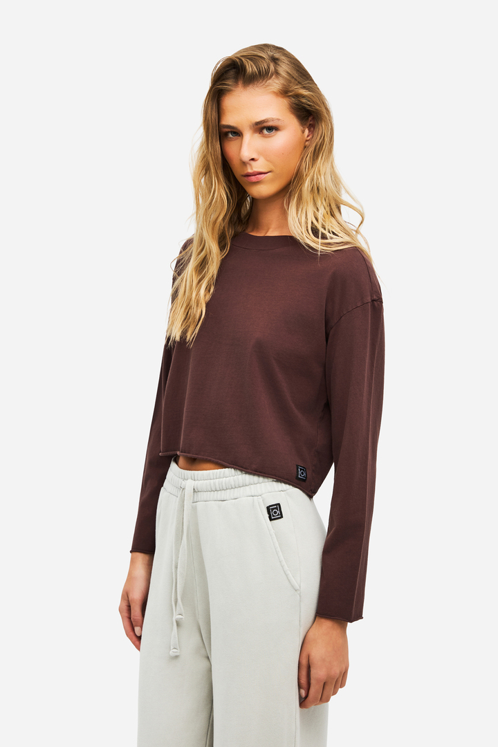 Boxy Longsleeve Top COCOA