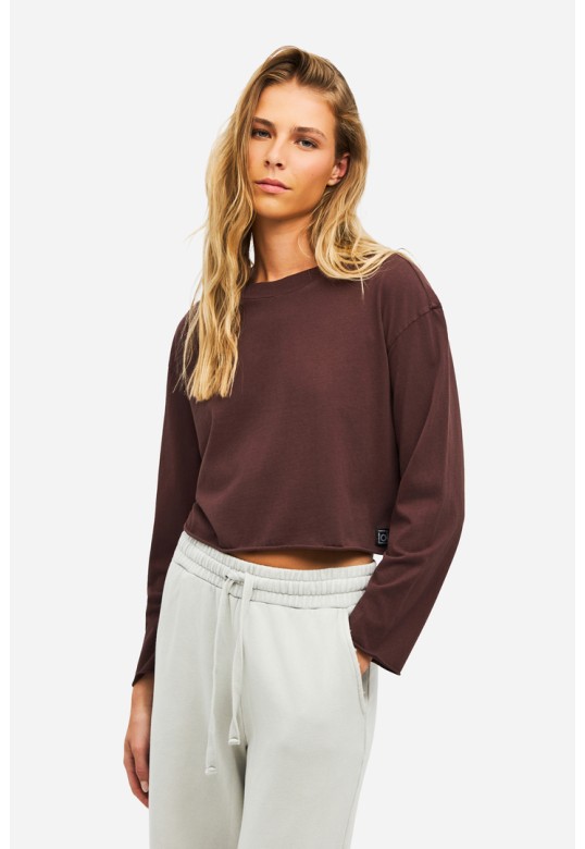 Boxy Longsleeve Top COCOA