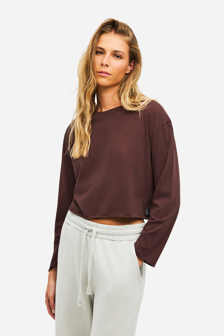 Boxy Longsleeve Top COCOA