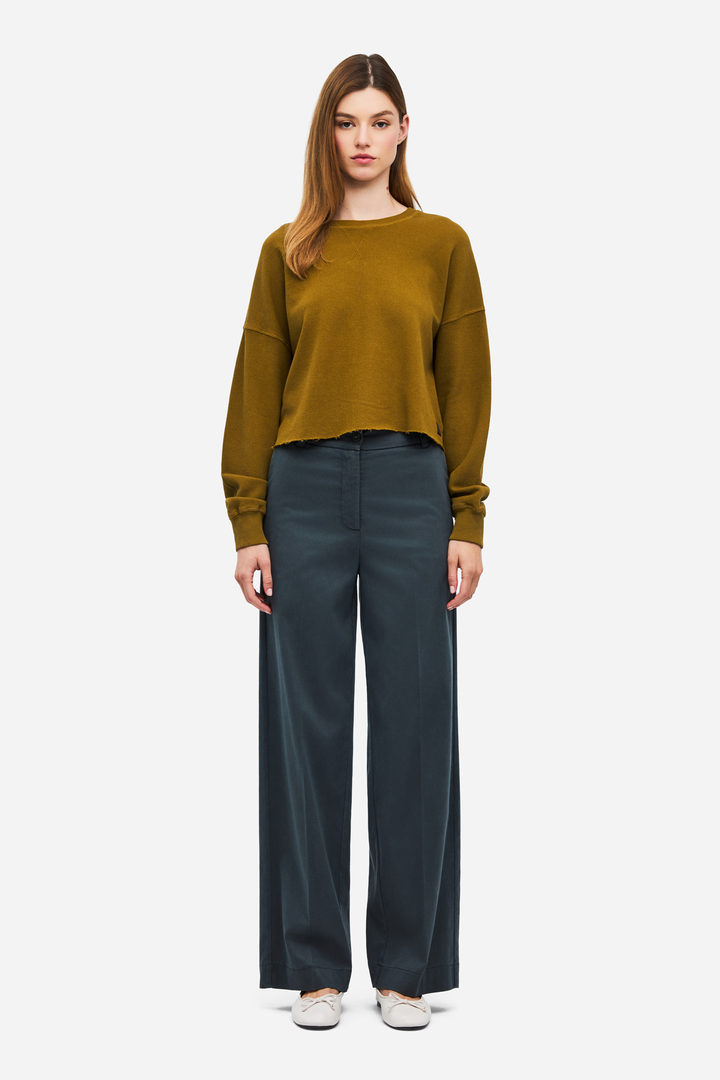 Cropped Long Sleeve Top OLIVE