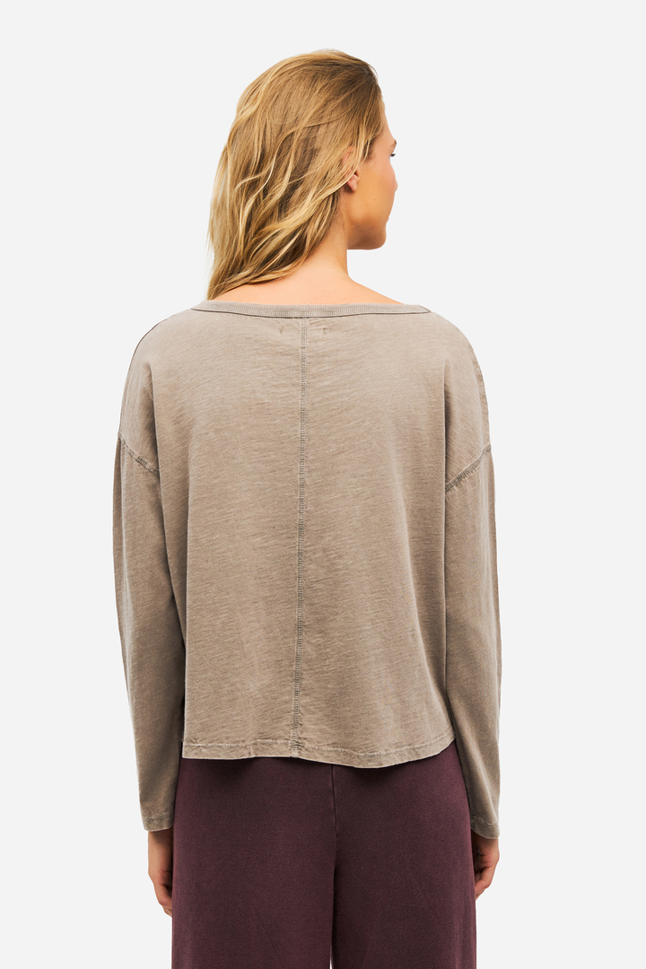 Oversized Long Sleeve V-Neck T-Shirt VINTAGE ROCK