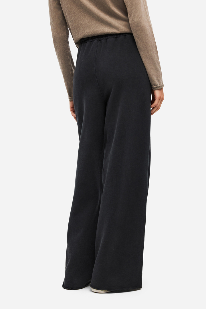 Wide-Leg Sweatpants with Raw Edges VINTAGE BLACK