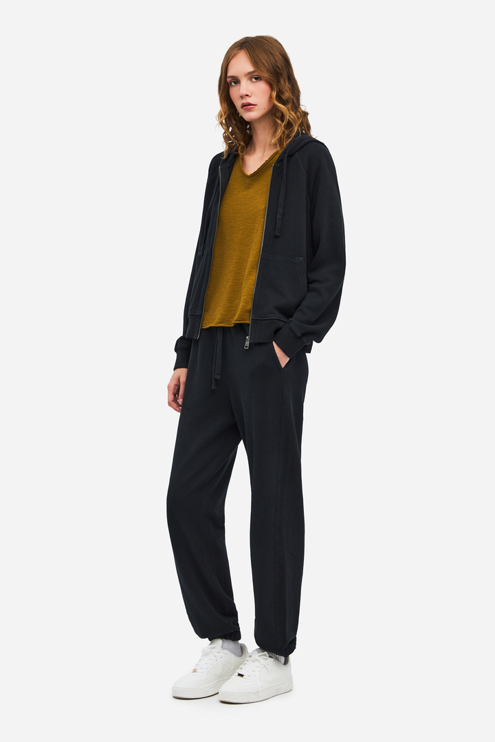 Piquet Fleece Sweatpants Vintage Black