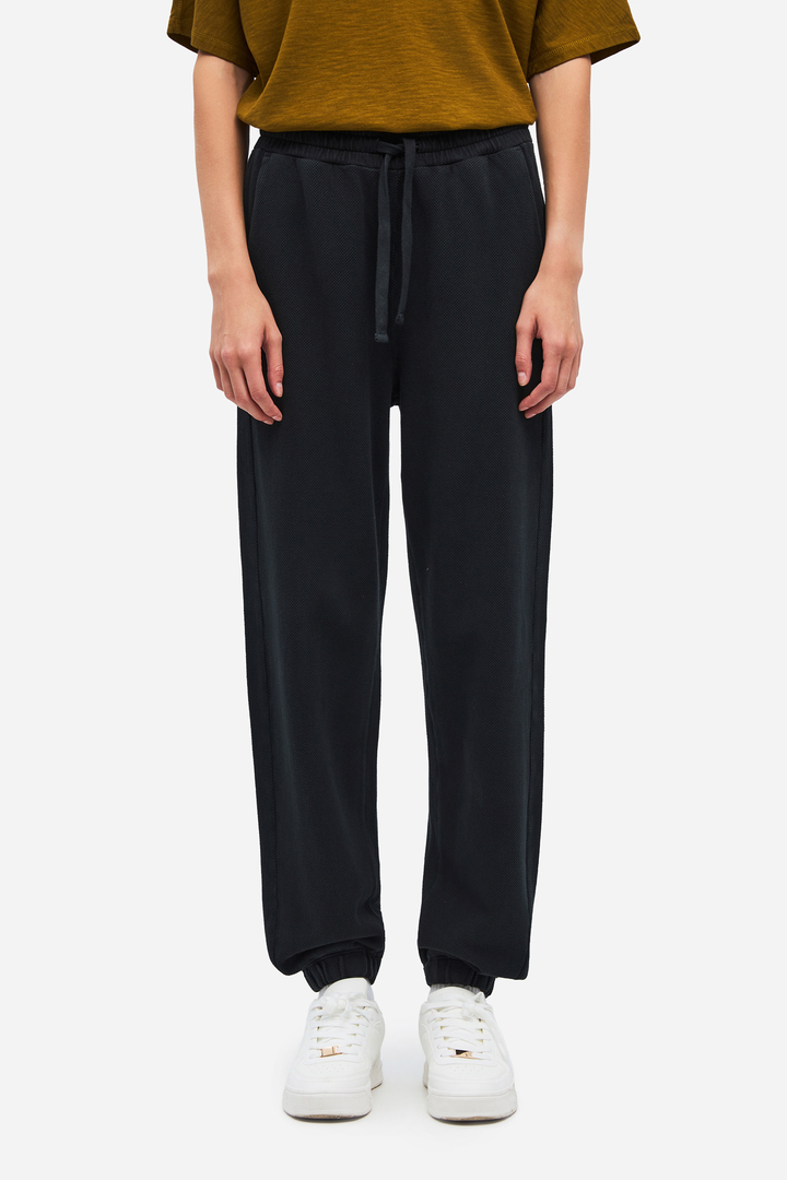 Piquet Fleece Sweatpants Vintage Black