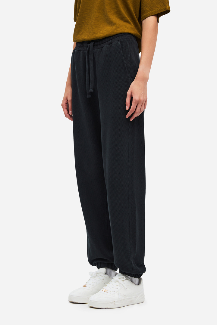 Piquet Fleece Sweatpants Vintage Black