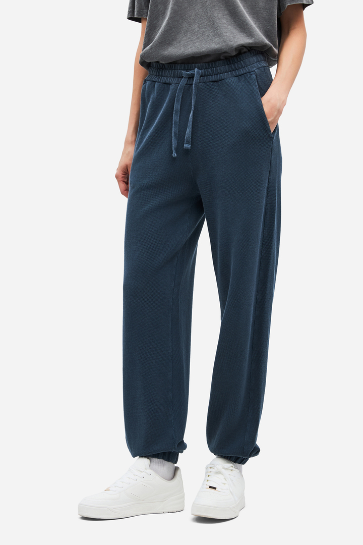 Piquet Fleece Sweatpants Vintage Blue