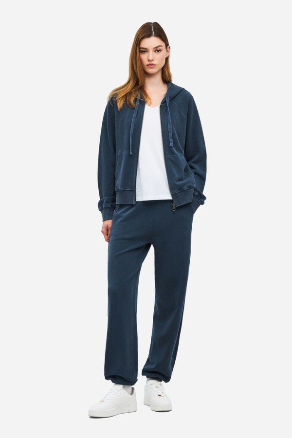 Piquet Fleece Sweatpants Vintage Blue