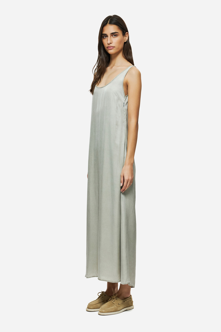 MAXI SLIP DRESS VINTAGE GREIGE