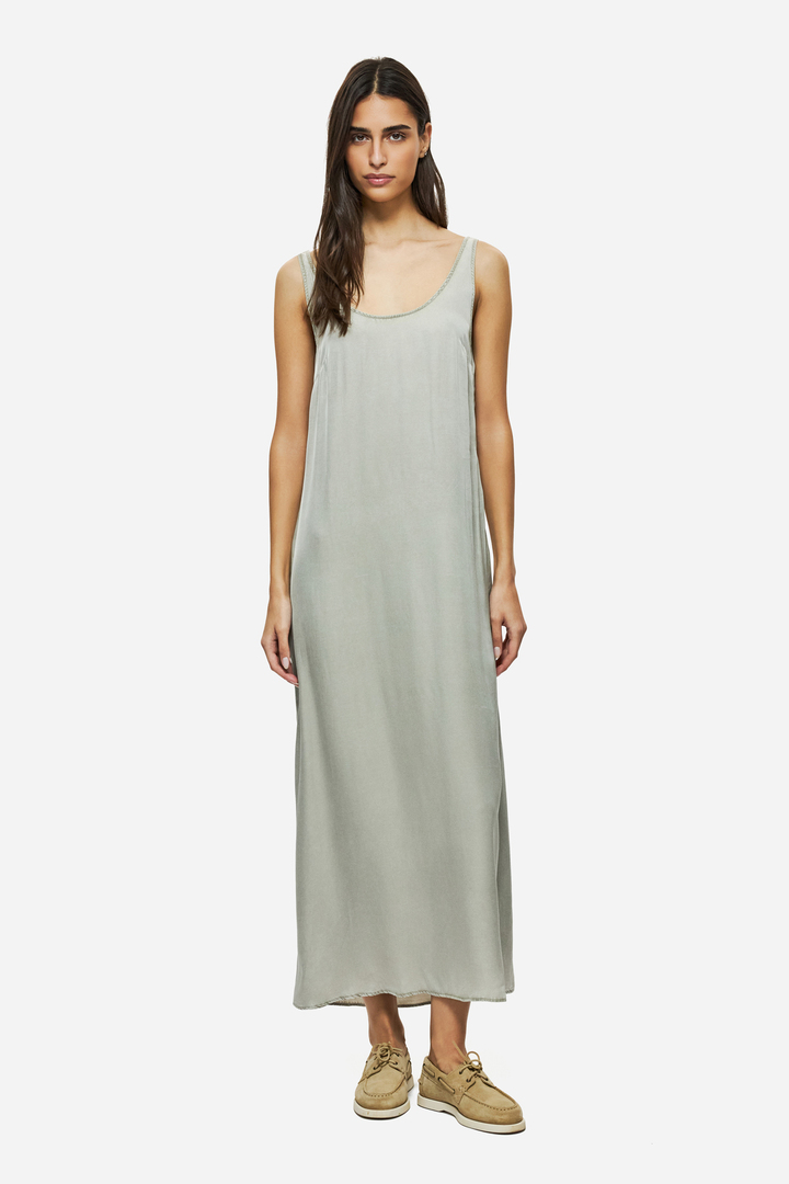 MAXI SLIP DRESS VINTAGE GREIGE