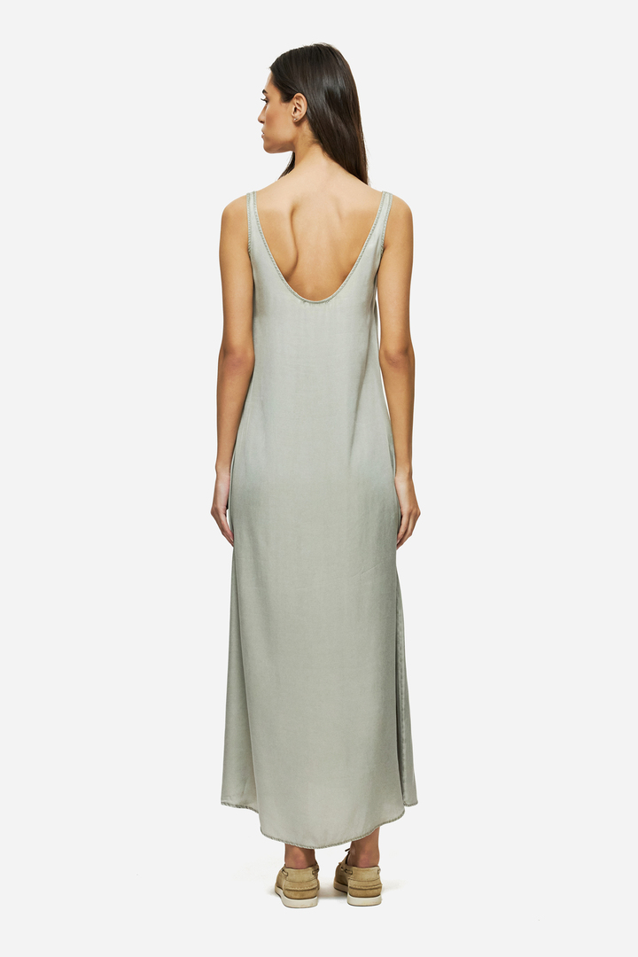 MAXI SLIP DRESS VINTAGE GREIGE