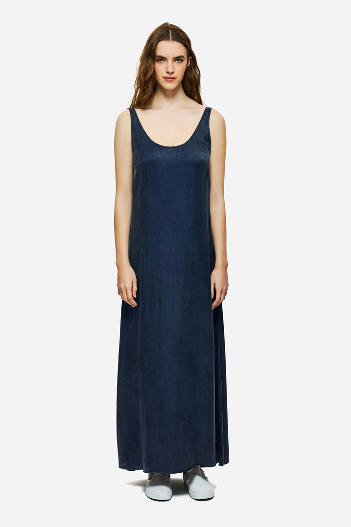 MAXI SLIP DRESS VINTAGE BLUE