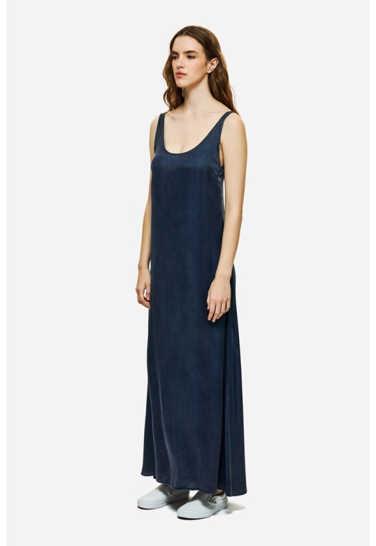 MAXI SLIP DRESS VINTAGE BLUE