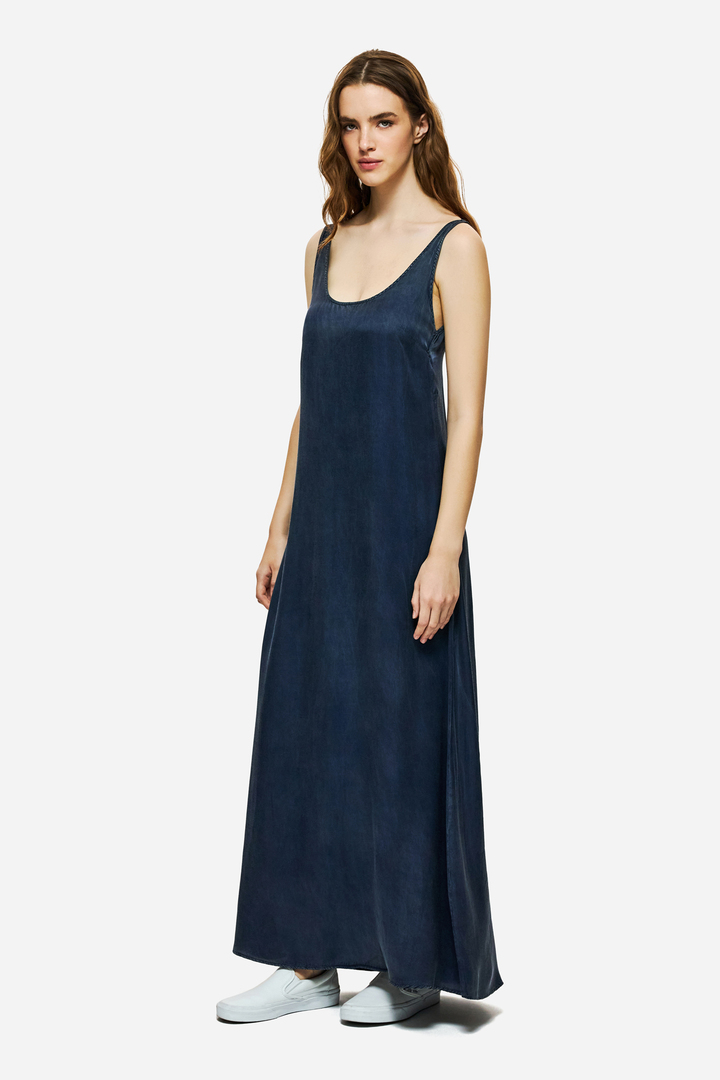 MAXI SLIP DRESS VINTAGE BLUE