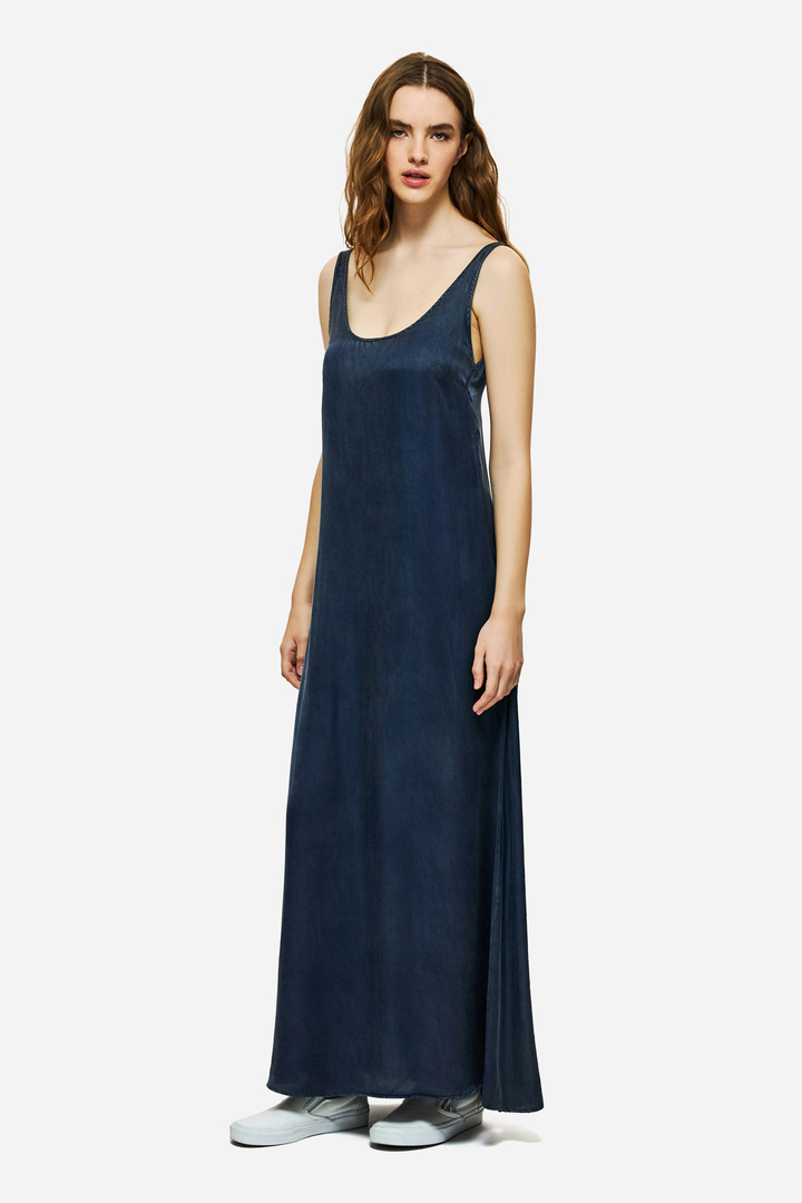 MAXI SLIP DRESS VINTAGE BLUE